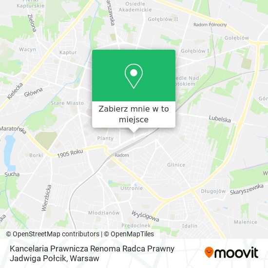 Mapa Kancelaria Prawnicza Renoma Radca Prawny Jadwiga Połcik