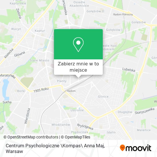 Mapa Centrum Psychologiczne \Kompas\ Anna Maj