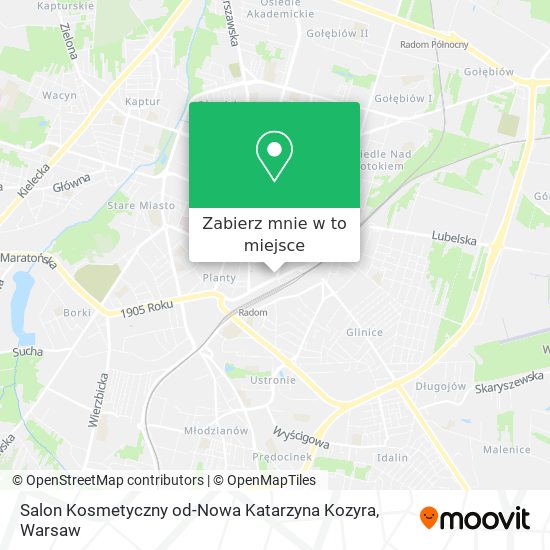 Mapa Salon Kosmetyczny od-Nowa Katarzyna Kozyra