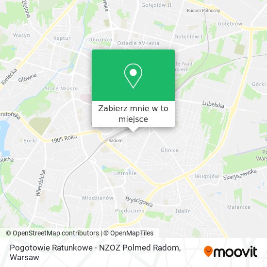 Mapa Pogotowie Ratunkowe - NZOZ Polmed Radom