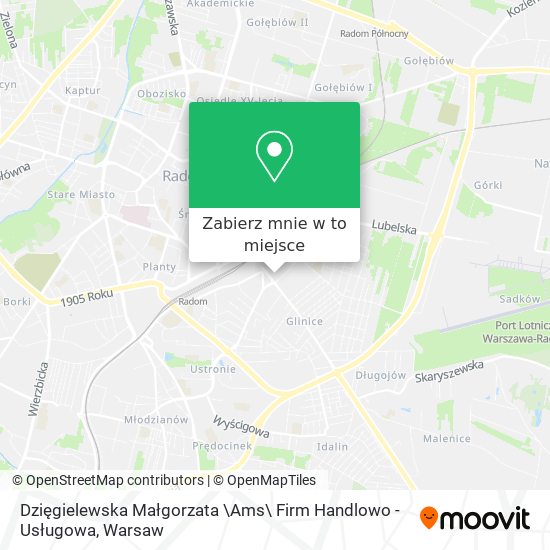 Mapa Dzięgielewska Małgorzata \Ams\ Firm Handlowo - Usługowa