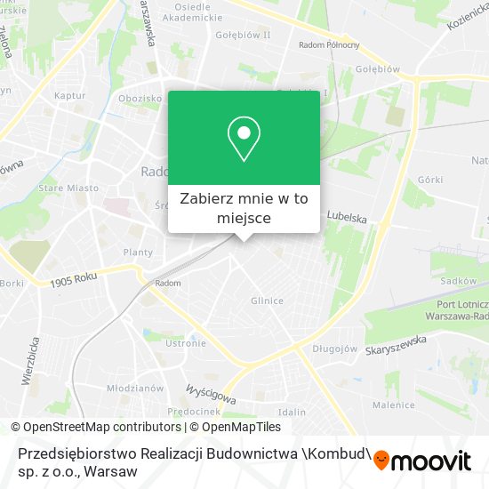 Mapa Przedsiębiorstwo Realizacji Budownictwa \Kombud\ sp. z o.o.