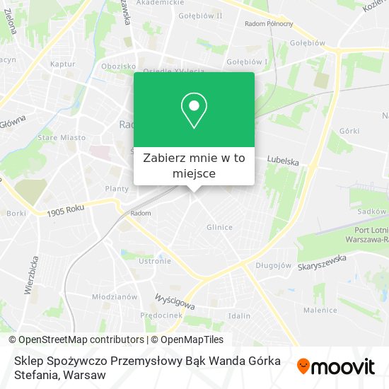 Mapa Sklep Spożywczo Przemysłowy Bąk Wanda Górka Stefania