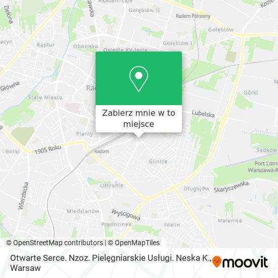 Mapa Otwarte Serce. Nzoz. Pielęgniarskie Usługi. Neska K.