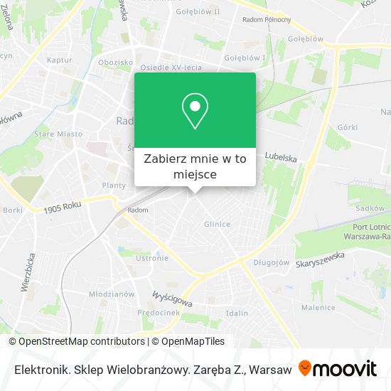 Mapa Elektronik. Sklep Wielobranżowy. Zaręba Z.