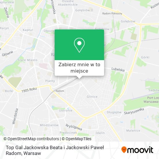 Mapa Top Gal Jackowska Beata i Jackowski Paweł Radom