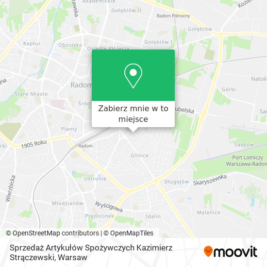 Mapa Sprzedaż Artykułów Spożywczych Kazimierz Strączewski