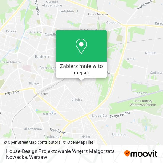 Mapa House-Design Projektowanie Wnętrz Małgorzata Nowacka