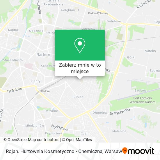 Mapa Rojan. Hurtownia Kosmetyczno - Chemiczna