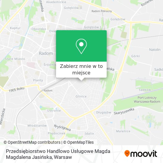 Mapa Przedsiębiorstwo Handlowo Usługowe Magda Magdalena Jasińska