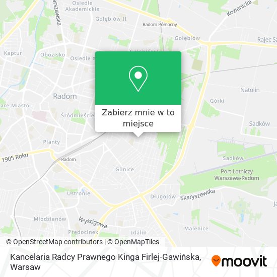 Mapa Kancelaria Radcy Prawnego Kinga Firlej-Gawińska