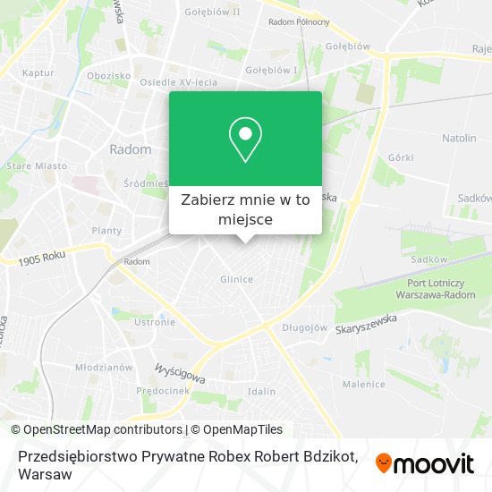 Mapa Przedsiębiorstwo Prywatne Robex Robert Bdzikot