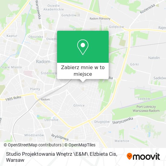 Mapa Studio Projektowania Wnętrz \E&M\ Elżbieta Cis