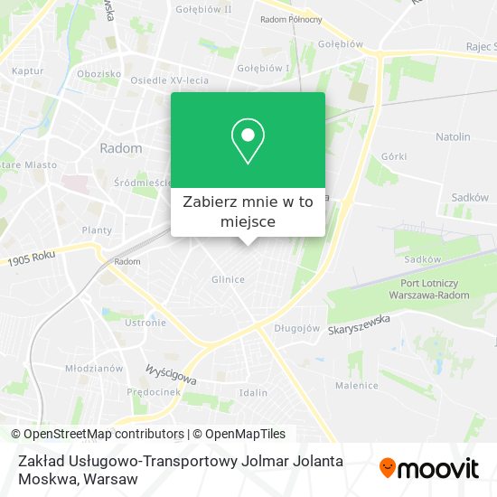 Mapa Zakład Usługowo-Transportowy Jolmar Jolanta Moskwa