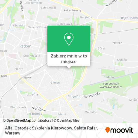 Mapa Alfa. Ośrodek Szkolenia Kierowców. Sałata Rafał