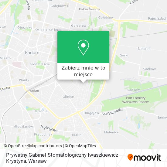 Mapa Prywatny Gabinet Stomatologiczny Iwaszkiewicz Krystyna