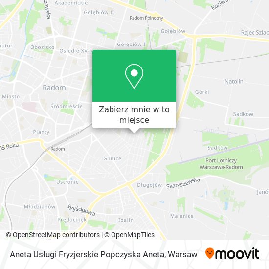 Mapa Aneta Usługi Fryzjerskie Popczyska Aneta