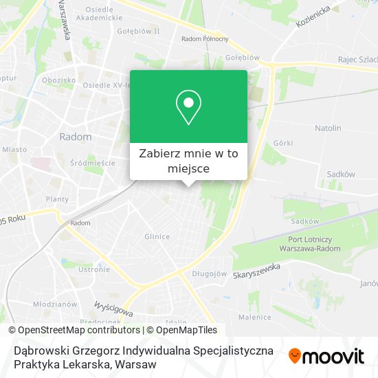 Mapa Dąbrowski Grzegorz Indywidualna Specjalistyczna Praktyka Lekarska