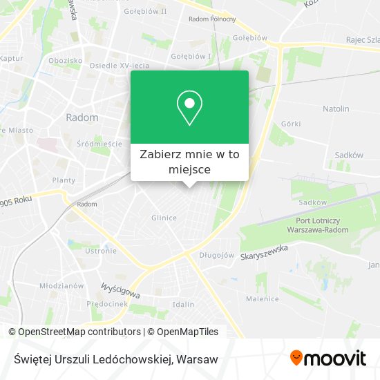 Mapa Świętej Urszuli Ledóchowskiej