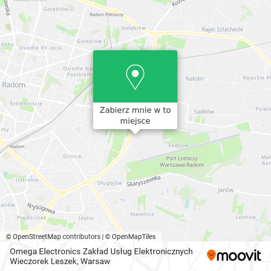 Mapa Omega Electronics Zakład Usług Elektronicznych Wieczorek Leszek