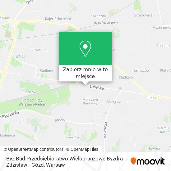 Mapa Byz Bud Przedsiębiorstwo Wielobranżowe Byzdra Zdzisław - Gózd