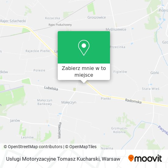 Mapa Usługi Motoryzacyjne Tomasz Kucharski