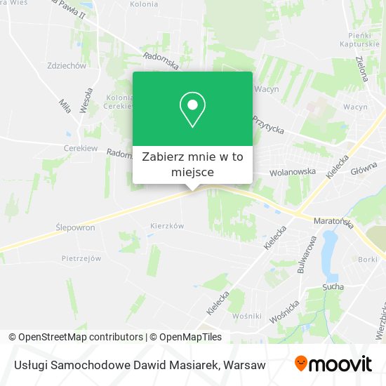 Mapa Usługi Samochodowe Dawid Masiarek