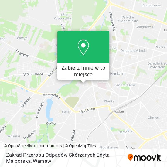 Mapa Zakład Przerobu Odpadów Skórzanych Edyta Malborska