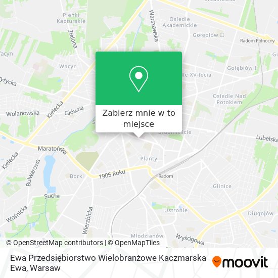 Mapa Ewa Przedsiębiorstwo Wielobranżowe Kaczmarska Ewa