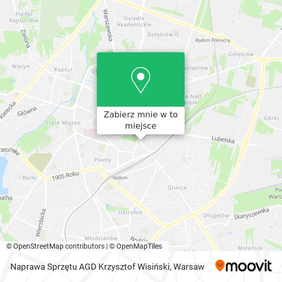 Mapa Naprawa Sprzętu AGD Krzysztof Wisiński