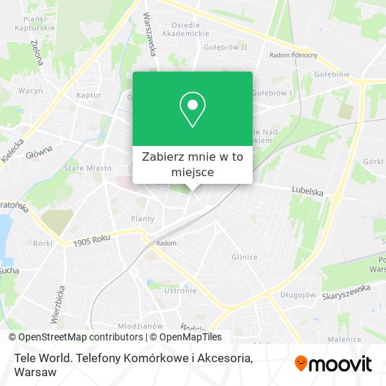 Mapa Tele World. Telefony Komórkowe i Akcesoria