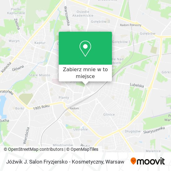 Mapa Jóźwik J. Salon Fryzjersko - Kosmetyczny