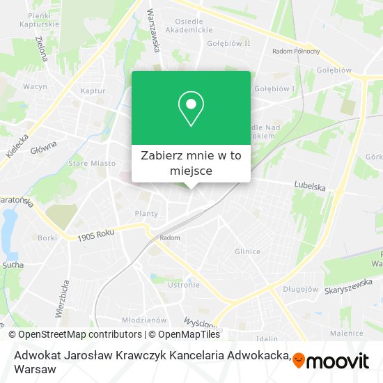 Mapa Adwokat Jarosław Krawczyk Kancelaria Adwokacka