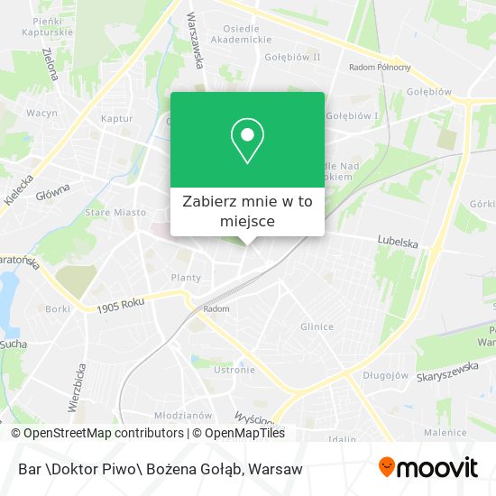 Mapa Bar \Doktor Piwo\ Bożena Gołąb