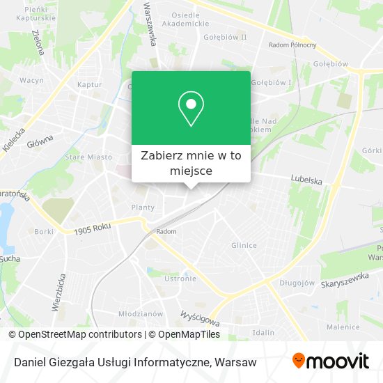 Mapa Daniel Giezgała Usługi Informatyczne