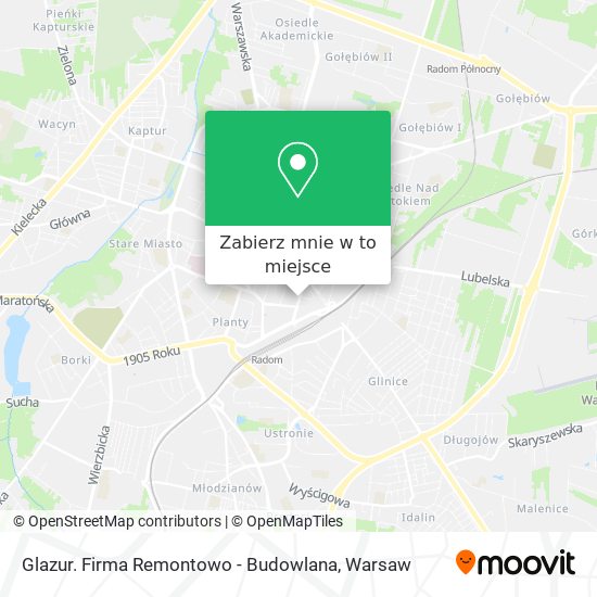 Mapa Glazur. Firma Remontowo - Budowlana