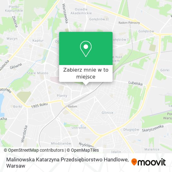 Mapa Malinowska Katarzyna Przedsiębiorstwo Handlowe