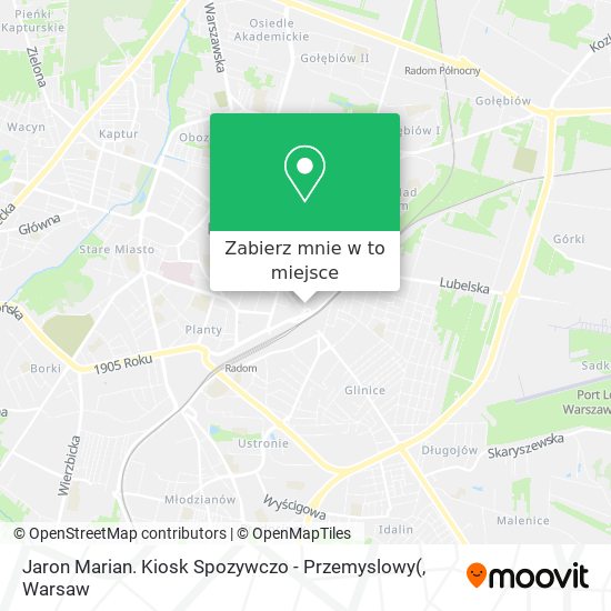 Mapa Jaron Marian. Kiosk Spozywczo - Przemyslowy