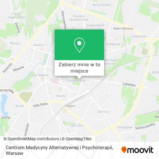 Mapa Centrum Medycyny Alternatywnej i Psychoterapii