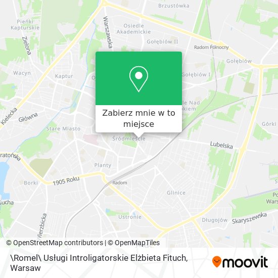 Mapa \Romel\ Usługi Introligatorskie Elżbieta Fituch