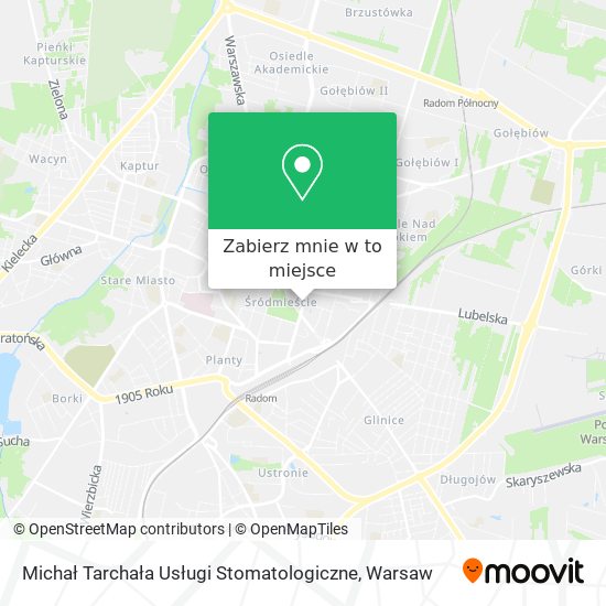 Mapa Michał Tarchała Usługi Stomatologiczne