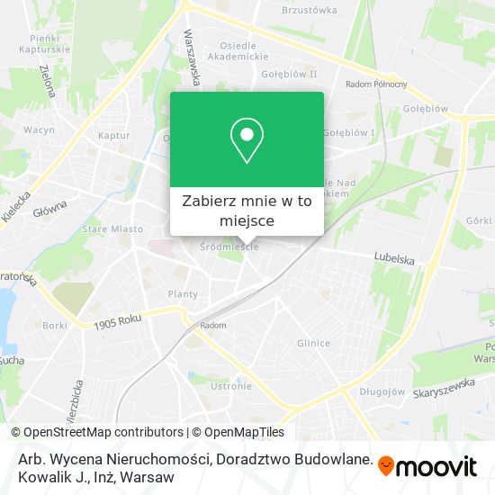 Mapa Arb. Wycena Nieruchomości, Doradztwo Budowlane. Kowalik J., Inż