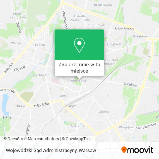 Mapa Wojewódzki Sąd Administracyny