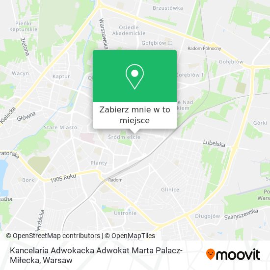 Mapa Kancelaria Adwokacka Adwokat Marta Palacz-Miłecka