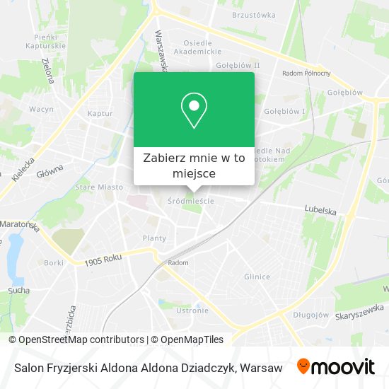 Mapa Salon Fryzjerski Aldona Aldona Dziadczyk