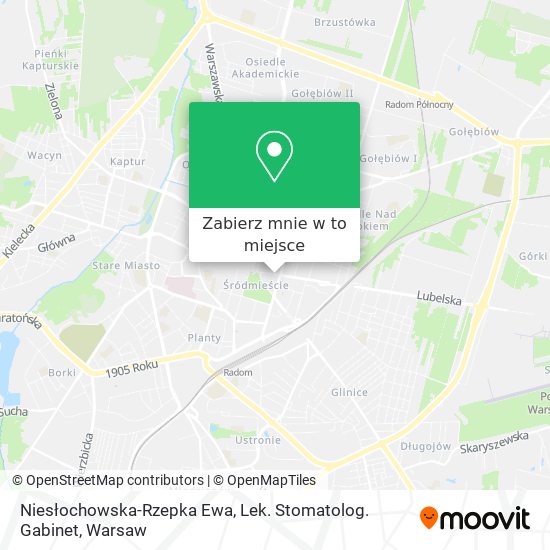 Mapa Niesłochowska-Rzepka Ewa, Lek. Stomatolog. Gabinet