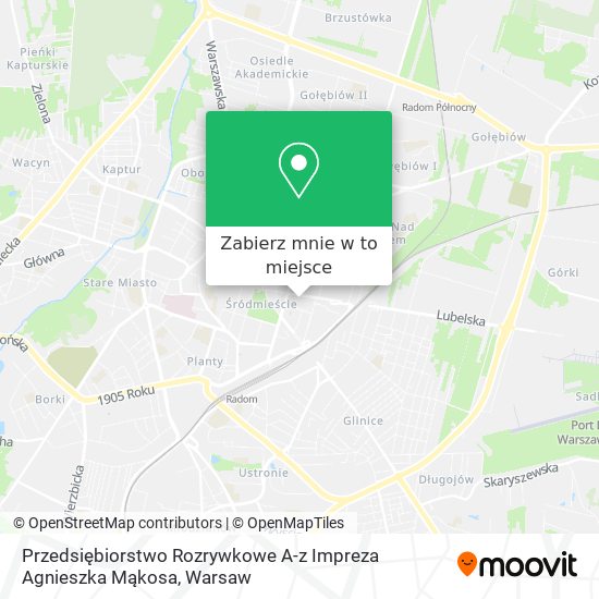 Mapa Przedsiębiorstwo Rozrywkowe A-z Impreza Agnieszka Mąkosa