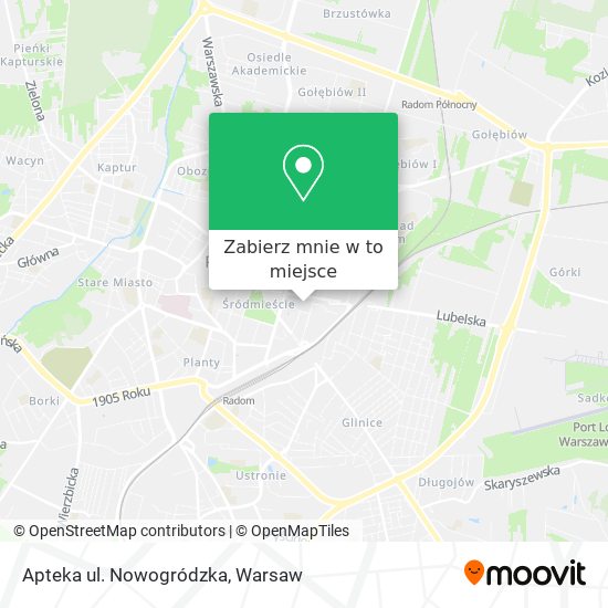 Mapa Apteka ul. Nowogródzka