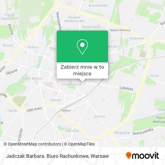 Mapa Jadczak Barbara. Biuro Rachunkowe