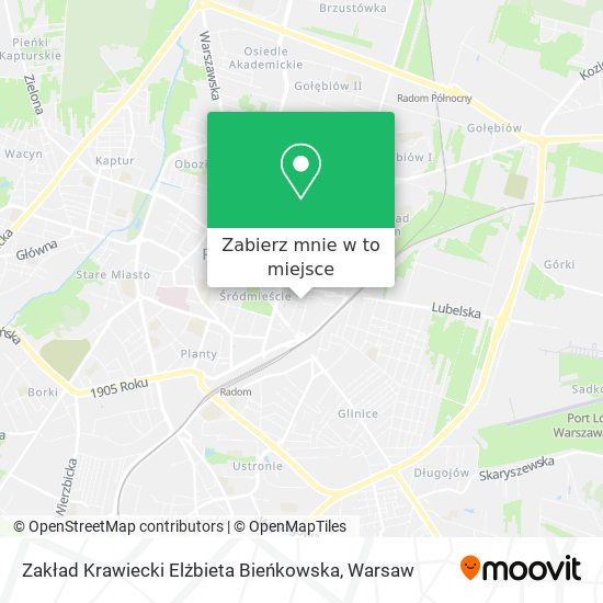 Mapa Zakład Krawiecki Elżbieta Bieńkowska